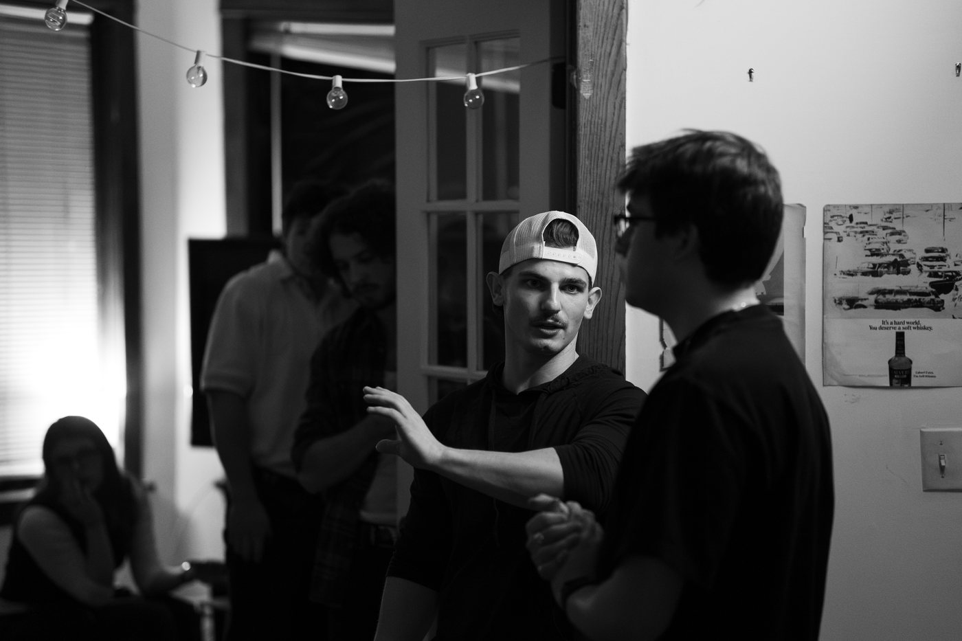CJ Friedlander directing a scene on set